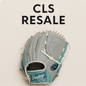 Rawlings Gray and Teal Baseball Glove